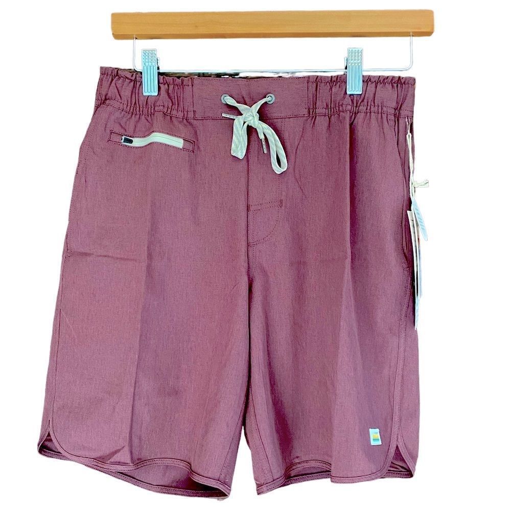 Vuori Banks Short, Chestnut Linen Texture - Picture 4 of 9